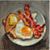 Jan 3: Fried egg, bacon, oatmeal toast